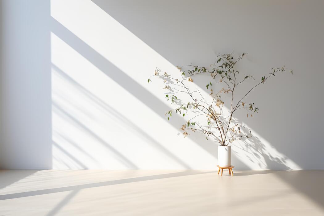 ai-generated-white-empty-scandinavian-room-interior-with-plant-sideways-on-light-wooden-floor-and-shadow-home-nordic-interior-minimal-wall-mock-up-in-sunny-modern-hangar-hall-free-photo